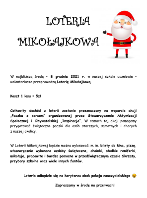 mikolajkowa loteria